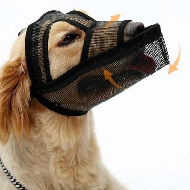 No Bite PitBull Dog Mouth Covers Silicone Strong Muzzle Basket Big Dog Pet Black